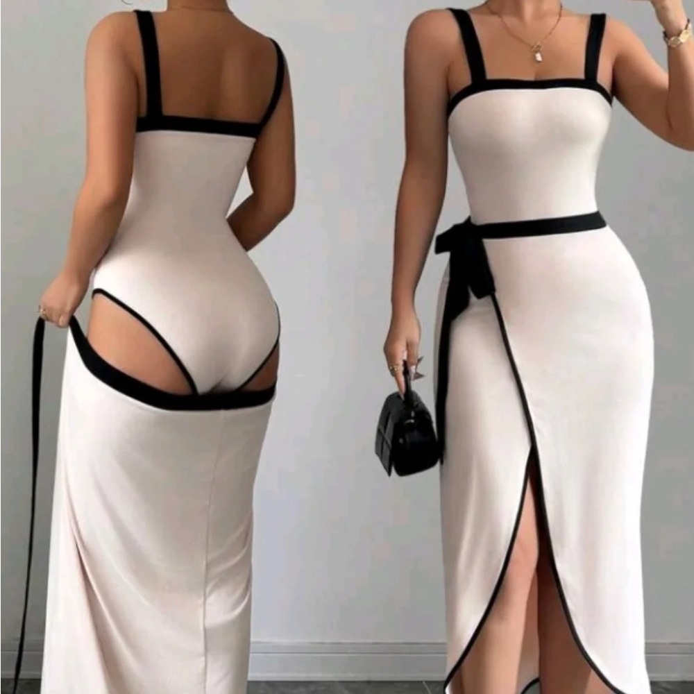Elegant Women's Bodysuit & Wrap Skirt